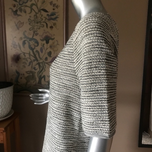 Meadow Rue Anthropologie Medium Shimmering Tweed Grey Boucher Tunic Top Dress - Picture 7 of 14